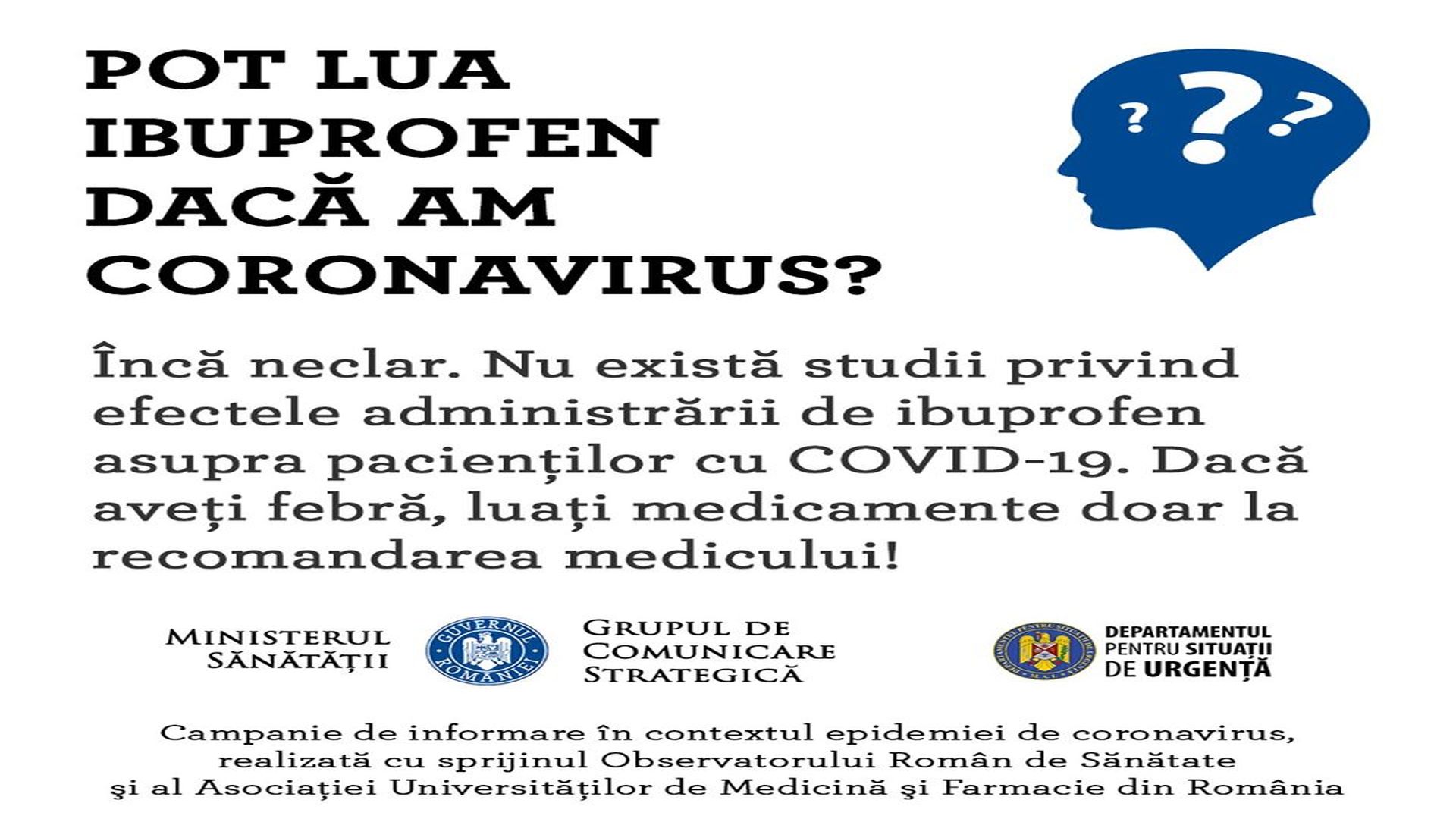 Este bun sau nu ibubrofenul în cazul pacienților cu coronavirus?