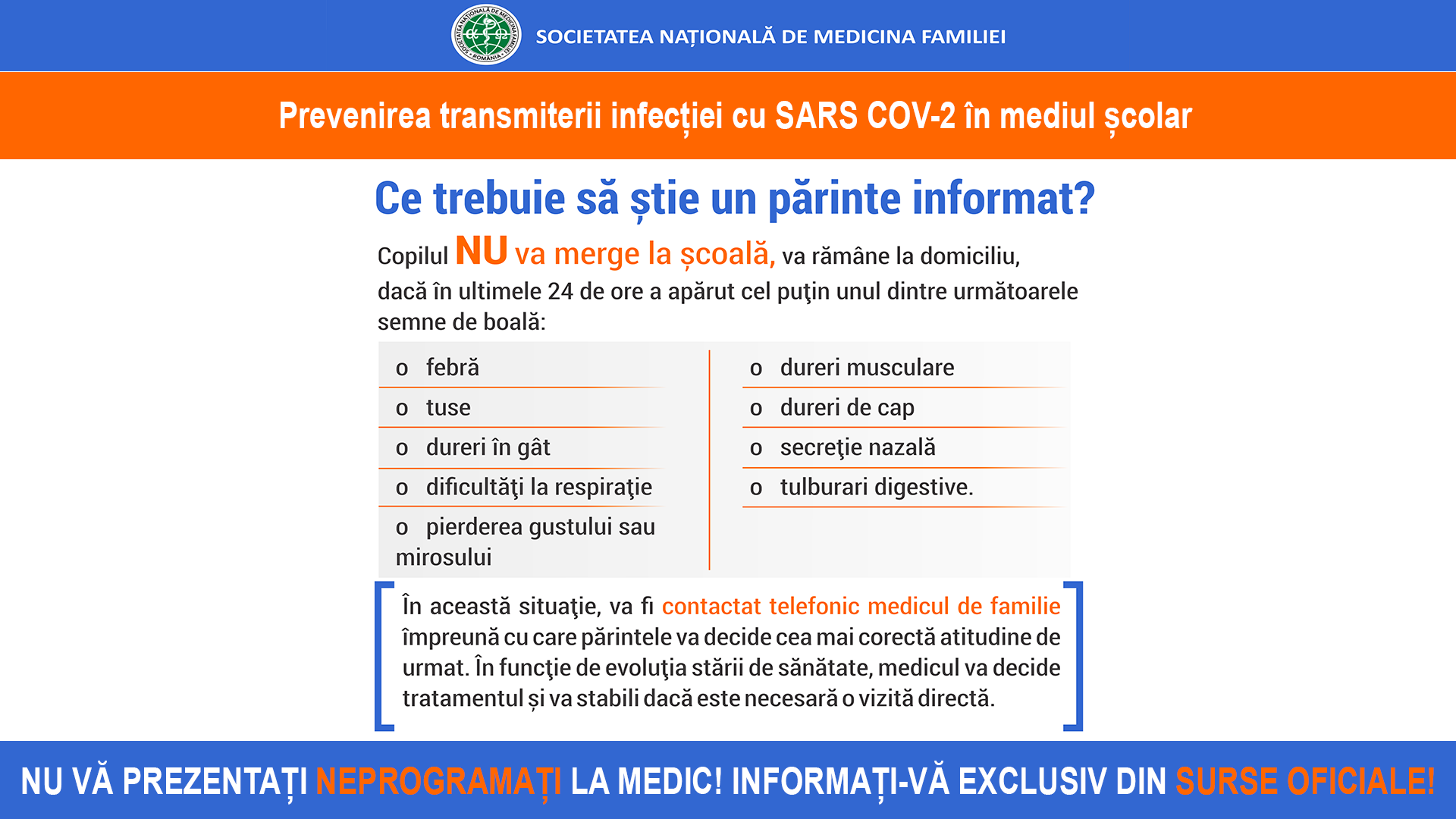 Propunerile medicilor de familie pentru începutul anului școlar